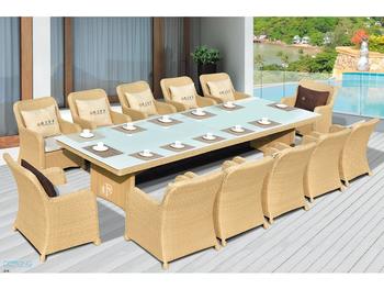 Outdoor Wicker Dining Set 1+12 Meeting Table And Chairs DR-3347T/C